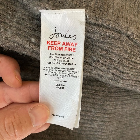 Joules Knitwear Mink Coloured Open Cardigan wool - Picture 6 of 8